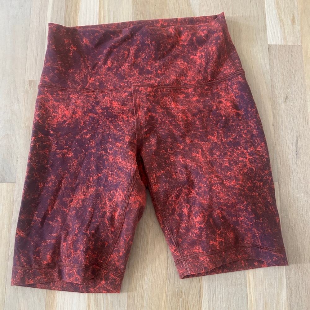 Lululemon Red Bike Shorts